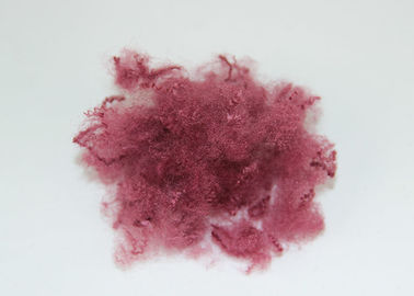 Solid Dark Red PSF Polyester Staple Fibre 12D*64mm For Felt Nonwoven Fabric