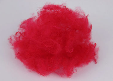 Beautiful High Tenacity PSD Fiber , Red Recycled Polyester Fiber 1.5d*38mm